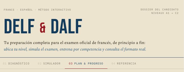 Vista previa del Simulador DELF & DALF